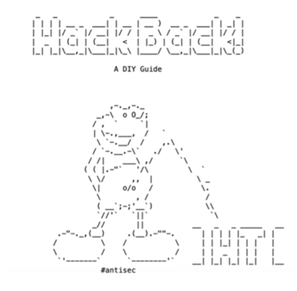 Seni ASCII dari laporan pasca-insiden peretasan oleh Tim Peretas Phineas.