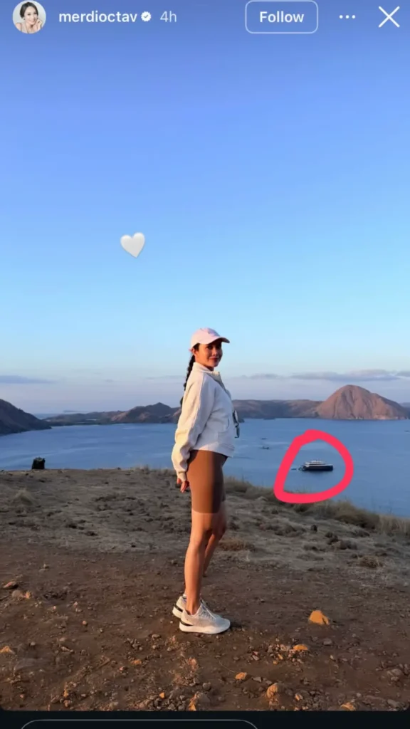 Foto Merdi Octav Sahetapy saat di padar