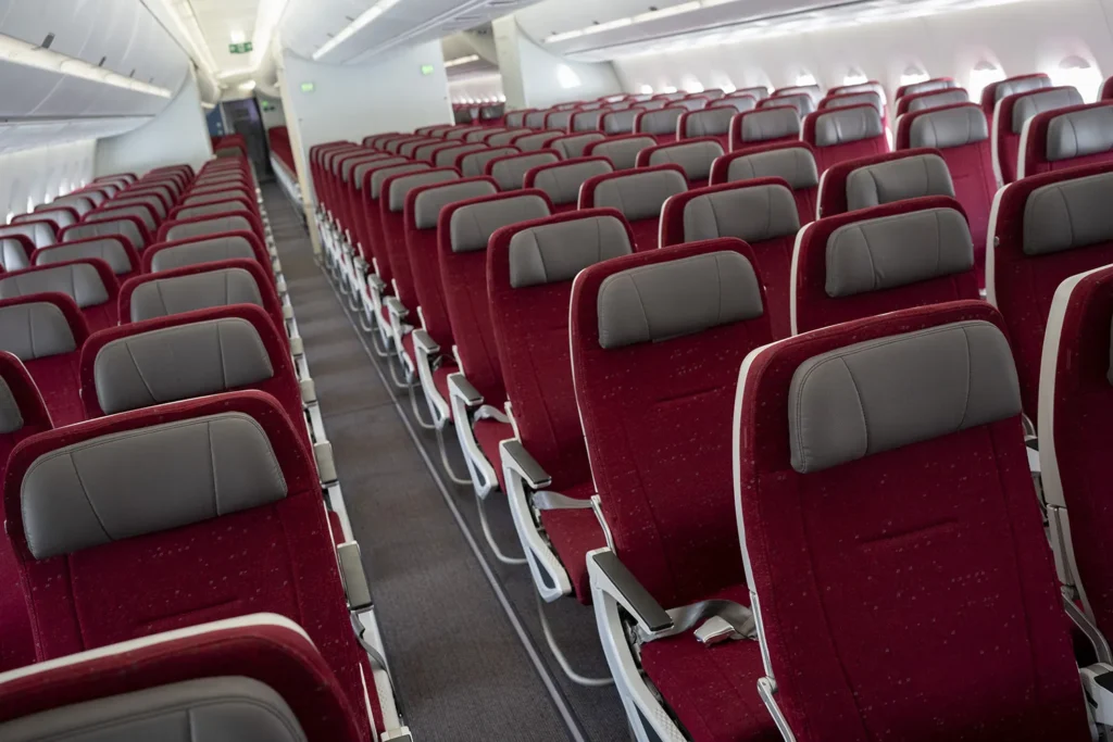 Foto stok bagian dalam pesawat Air India.
Richard Baker / In Pictures via Getty