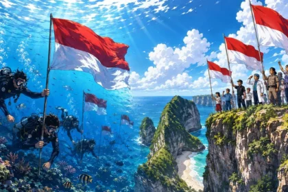 bendera Merah Putih Nusa Penida