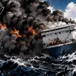 Foto Ilustrasi Kapal Mutiara Sentosa 2 terbakar