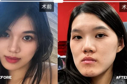 Foto Operasi rahang gagal wajah berubah drastis