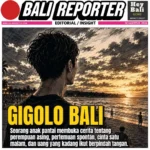 pria pantai Bali turis perempuan
