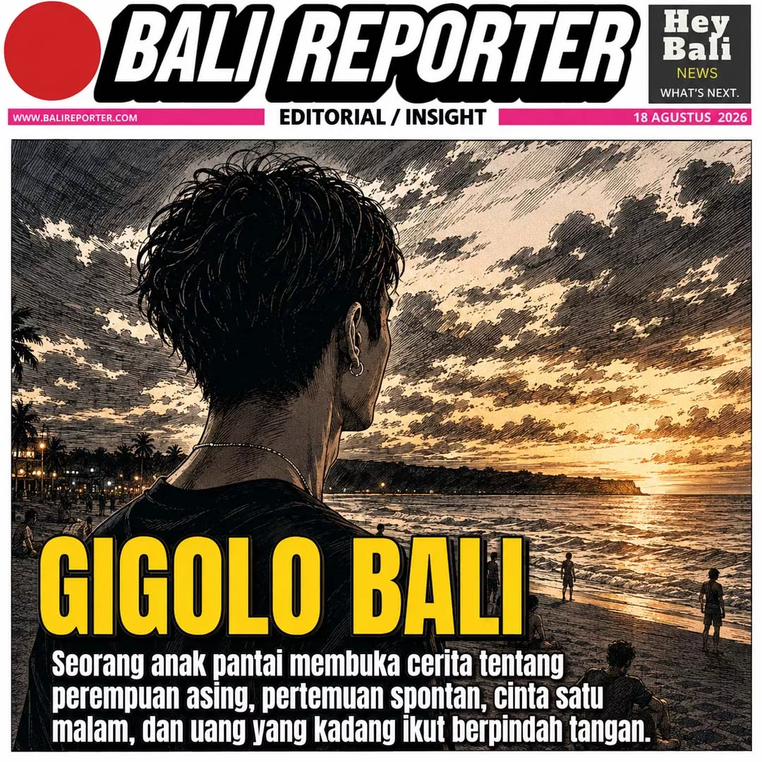 pria pantai Bali turis perempuan