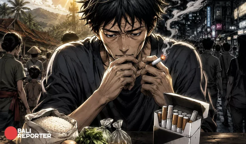 Foto Ilustrasi rokok penyumbang kemiskinan Bali
