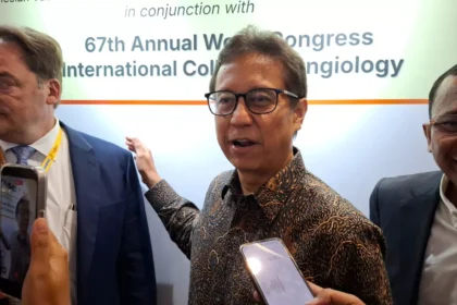 Menteri Kesehatan Budi Gunadi saat Menghadiri 67th Annual World Congress International College of Angiology (ICA) 2026, di The Westin Resort Nusa Dua, Badung, Jumat (31/7/2026).