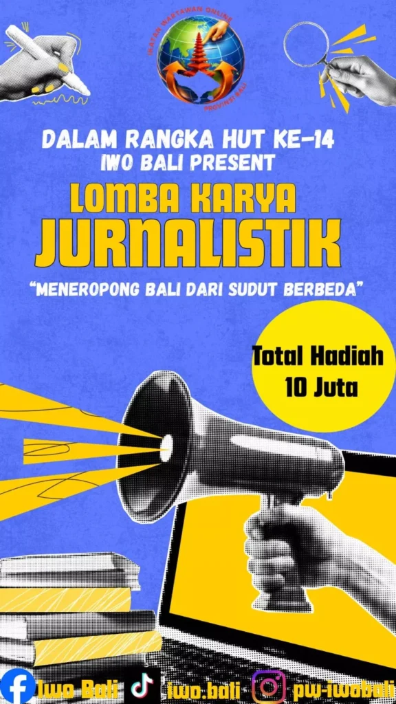 Poster IWO Bali lomba karya jurnalistik 2026